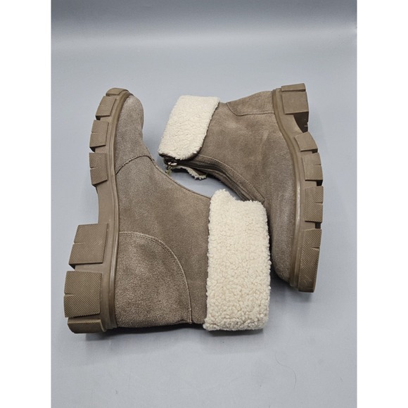 Blondo Cow Suede Waterproof Zip Boots Womens 11 M Waterproof Taupe Tan Bootie - Picture 7 of 13